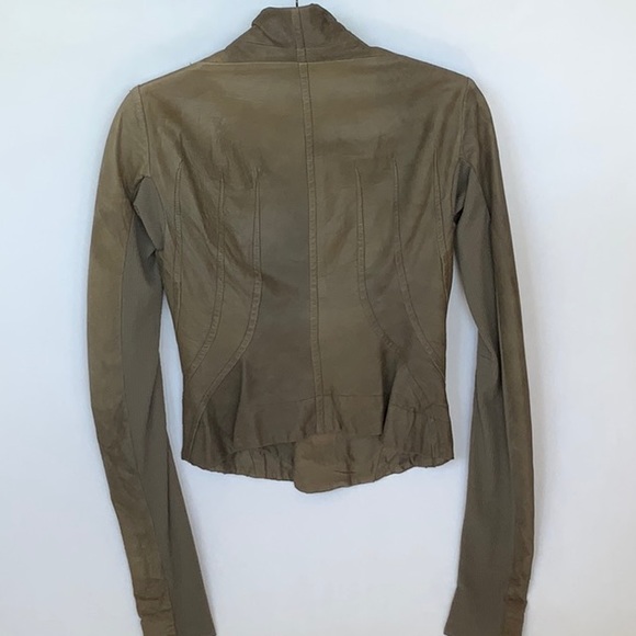 RICK OWENS Leather short jacket - Picture 5 of 12
